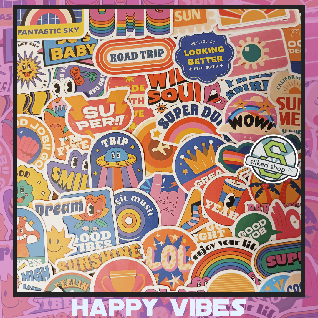Happy Vibes Stikeri