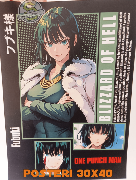 Fubuki One Punch Man Poster 30x40cm