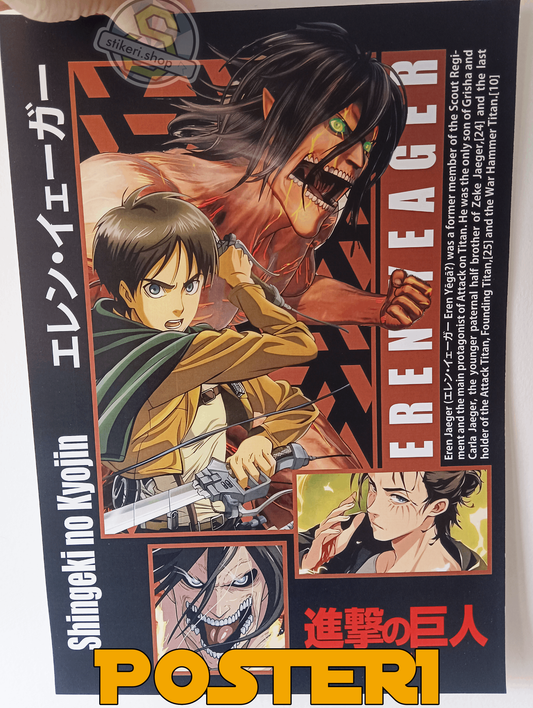 Eren Attack on Titan 30x40cm