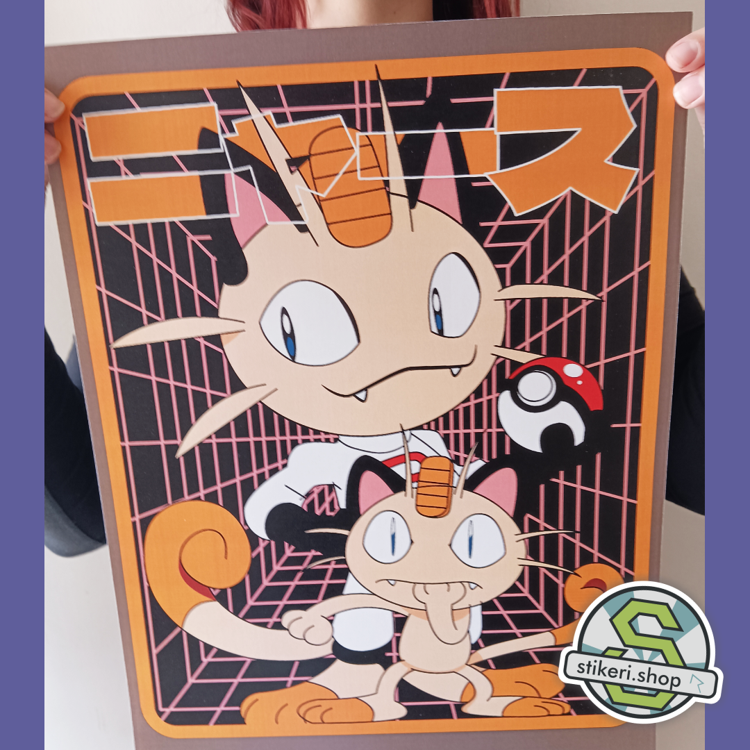 Meowth Poster 30x40cm