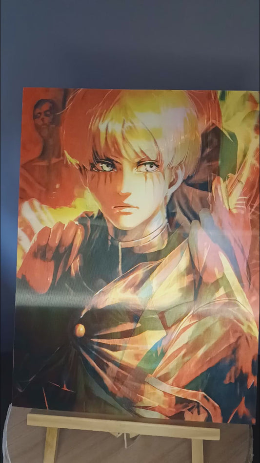 Attack on Titan Mikasa-Eren-Armin 3D Poster