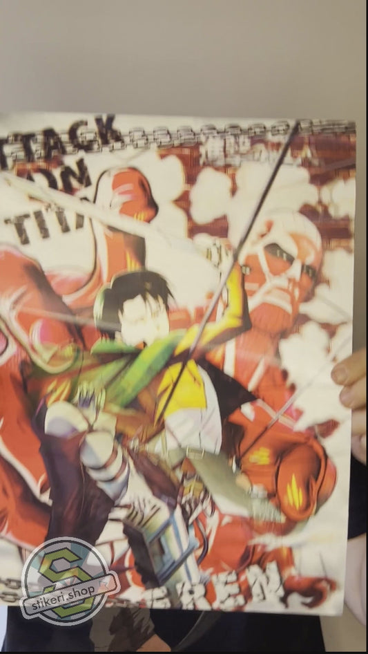 ATTACK ON TITAN LEVI 3D Poster