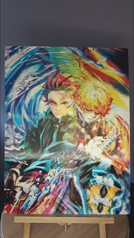 Demon Slayer Trio 3D Poster